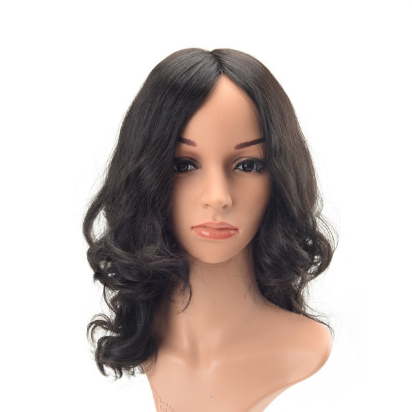 Modest Kosher Long Layered Natural Black Wig for Orthodox